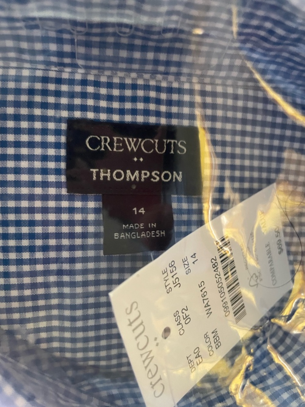 Crewcuts Blue Gingham Button-Down Shirt